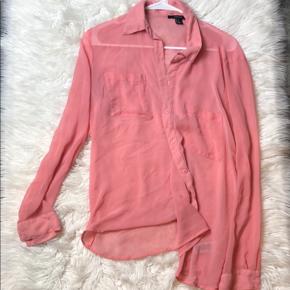 Sheer Peach Blouse
